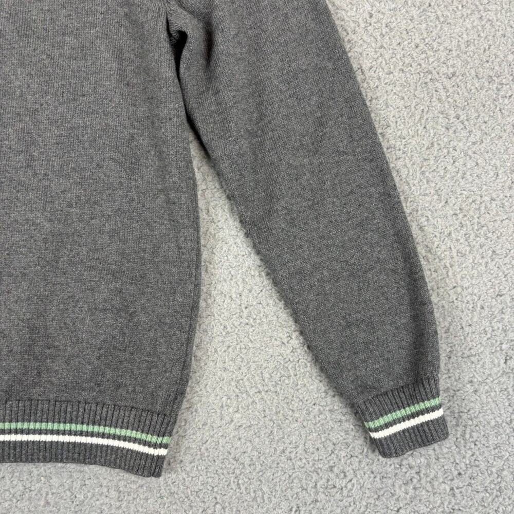 Janie and Jack Sweater Boys 10 Gray Dinosaur Stegosaurus Crewneck Knit Jurassic - Picture 10 of 11
